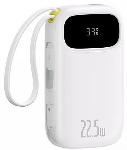 Zunanji akumulator Baseus EnerFill FC31, 10000mAh, 22,5W, QC + PD, 1 x Lightning - 1 x USB-A - 2 x USB-C, Bela P10082106213-00