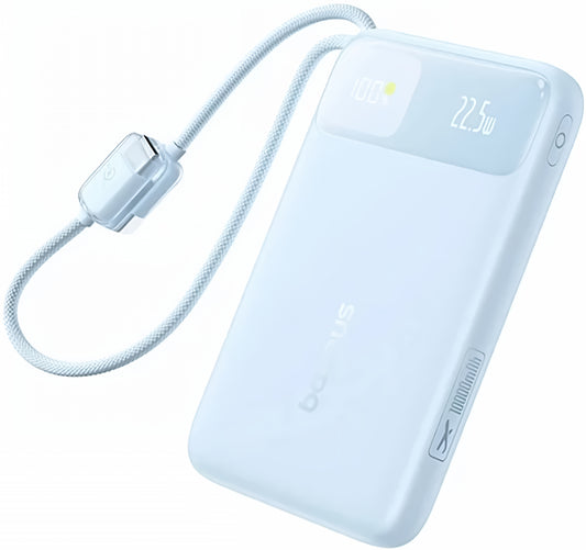 Baseus EnerFill FC11 External Battery, 10000mAh, 22.5W, QC + PD, 1 x Lightning - 1 x USB-A - 2 x USB-C, Blue E0027R06