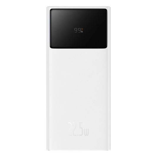 Baseus EnerFill FP41 External Battery, 30000mAh, 22.5W, QC + PD, 1 x USB-C - 2 x USB-A, White