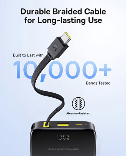 Zunanja baterija Baseus EnerFill Bipow2 Pro, 10000mAh, 22.5W, QC + PD, 1 x USB-A - 2 x USB-C, Črna E0027600