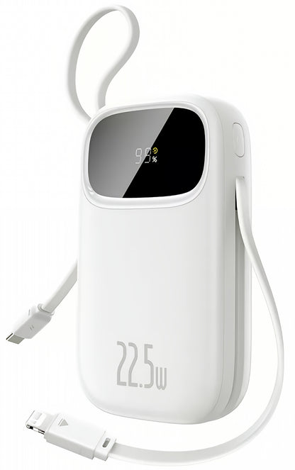 Zunanji akumulator Baseus EnerFill FC31, 10000mAh, 22,5W, QC + PD, 1 x Lightning - 1 x USB-A - 2 x USB-C, Bela P10082106213-00