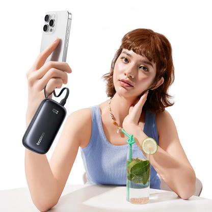 Baseus EnerFill FC21 QPow 3 Ultra External Battery, 10000mAh, 22.5W, QC + PD, 1 x USB-A - 1 x USB-C, Black