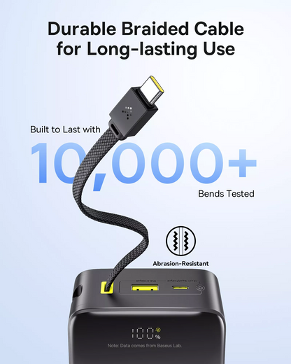 Zunanja baterija Baseus EnerFill Bipow2 Pro, 30000mAh, 22.5W, QC + PD, 1 x USB-A - 2 x USB-C, Črna E0028100