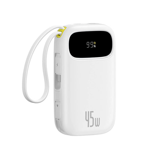 Zunanja baterija Baseus EnerFill FC31, 20000mAh, 45W, QC + PD, 1 x Lightning - 1 x USB-A - 2 x USB-C, Bela E0028D01