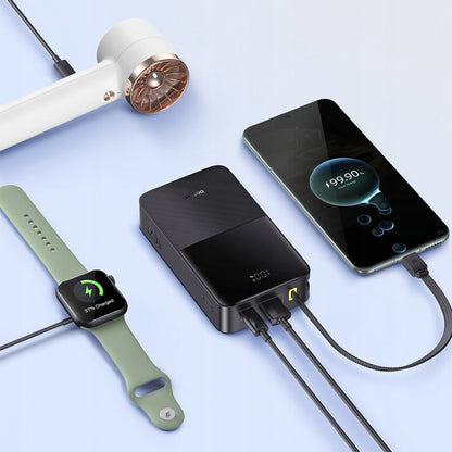 Zunanja baterija Baseus EnerFill Bipow2 Pro, 20000mAh, 22.5W, QC + PD, 1 x USB-A - 2 x USB-C, Črna E0027701