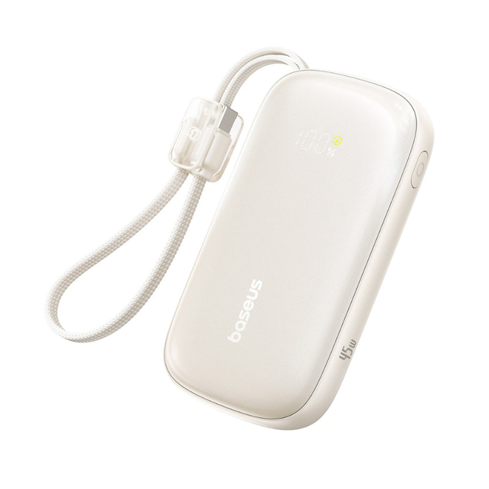 Zunanja baterija Baseus EnerFill FC21 Qpow 3 Ultra, 10000mAh, 45W, QC + PD, 1 x USB-A - 1 x USB-C, Bež E0027Q01
