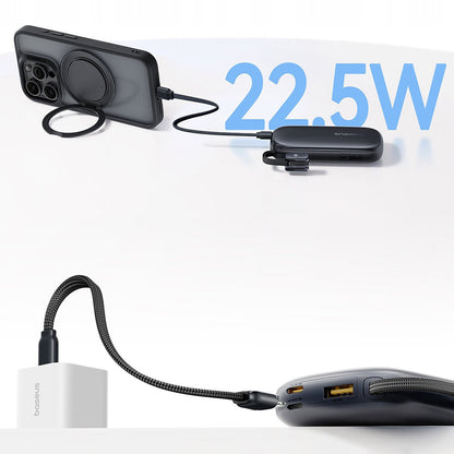 Zunanja baterija Baseus EnerFill FC21 Qpow 3 Ultra, 20000mAh, 22.5W, QC + PD, 1 x USB-A - 1 x USB-C, Roza E0027M02