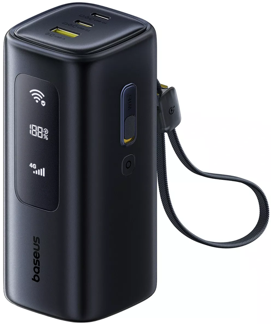 Zunanji akumulator Baseus EnerGeek GX11, 20000mAh, 67W, QC + PD, 1 x USB-A - 2 x USB-C, Črn E0025701