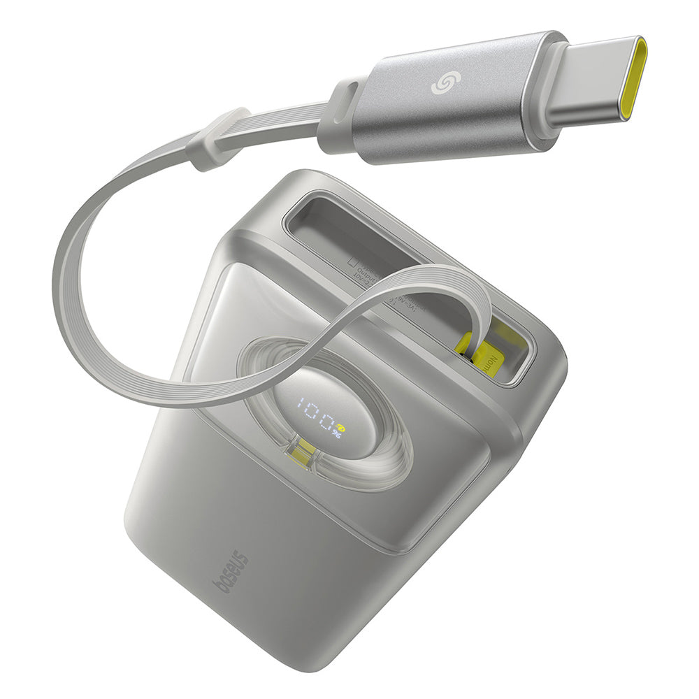 Zunanja baterija Baseus Free2Pull, 20000mAh, 65W, PD, 2 x USB-C, siva P10073700843-00