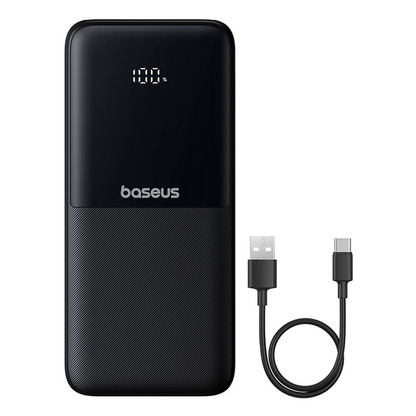 Zunanja baterija Baseus Lipow, 10000mAh, 22.5W, QC + PD, 1 x Lightning - 1 x USB-A - 2 x USB-C, Črna P10079101123-00