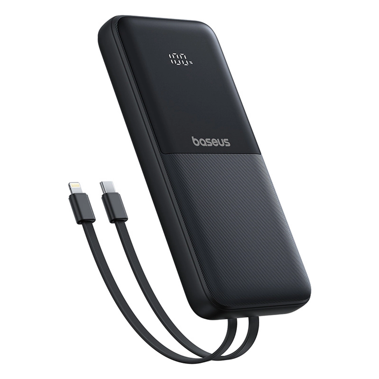 Zunanja baterija Baseus Lipow, 10000mAh, 22.5W, QC + PD, 1 x Lightning - 1 x USB-A - 2 x USB-C, Črna P10079101123-00