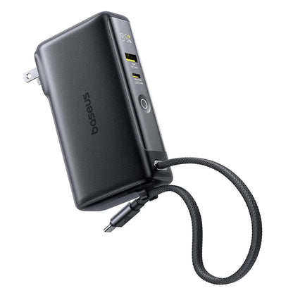 Zunanja baterija Baseus Nomos NT11 Omni US, 10000mAh, 67W, QC + PD, 1 x USB-A - 2 x USB-C, Črna P10078807123-00