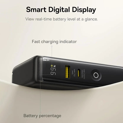 Zunanja baterija Baseus Nomos NT11 Omni US, 10000mAh, 67W, QC + PD, 1 x USB-A - 2 x USB-C, Črna P10078807123-00