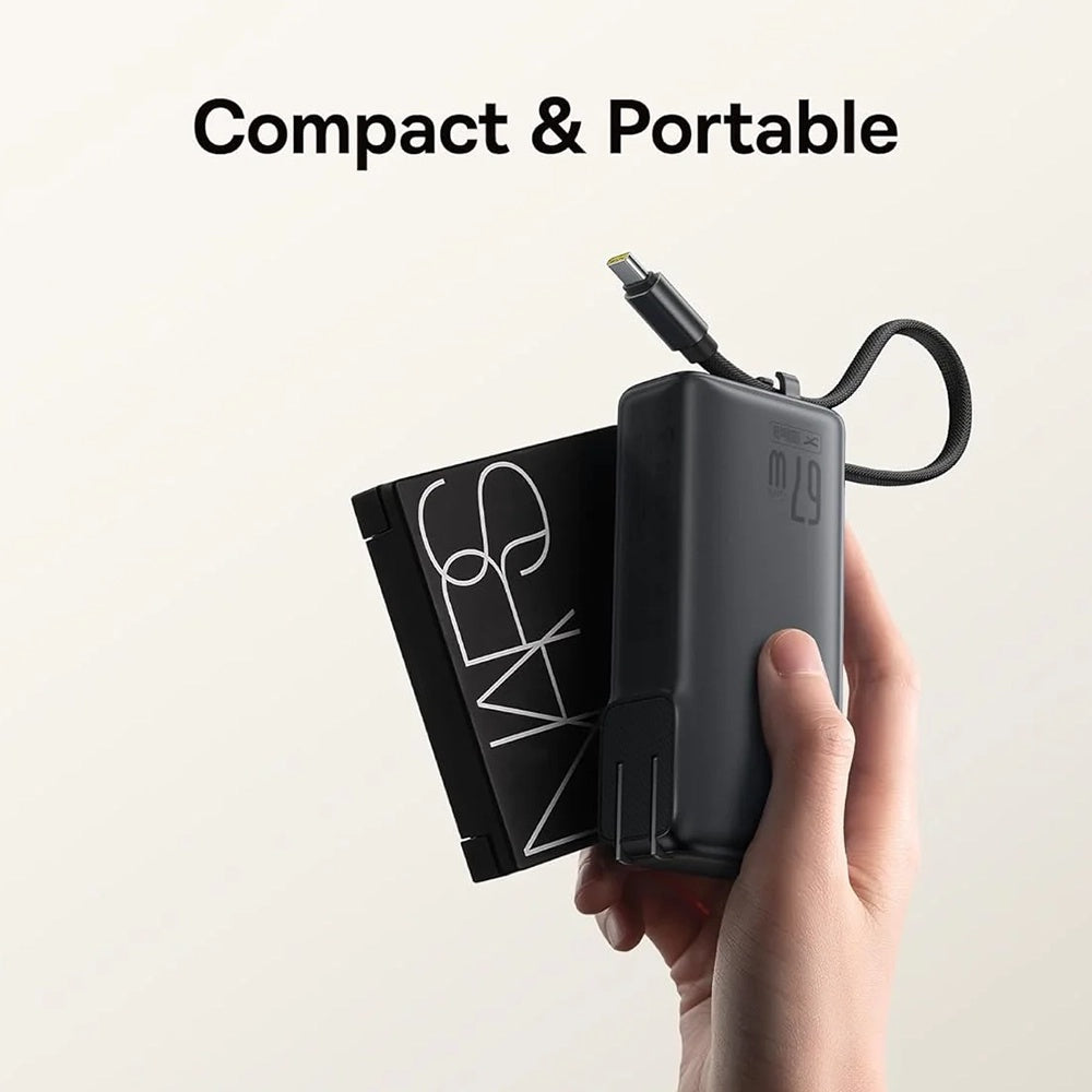 Zunanja baterija Baseus Nomos NT11 Omni US, 10000mAh, 67W, QC + PD, 1 x USB-A - 2 x USB-C, Črna P10078807123-00