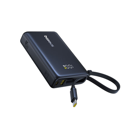 Zunanja baterija Baseus PicoGo, 10000mAh, 45W, QC + PD, 1 x USB-A - 2 x USB-C, Črna P10076803123-00