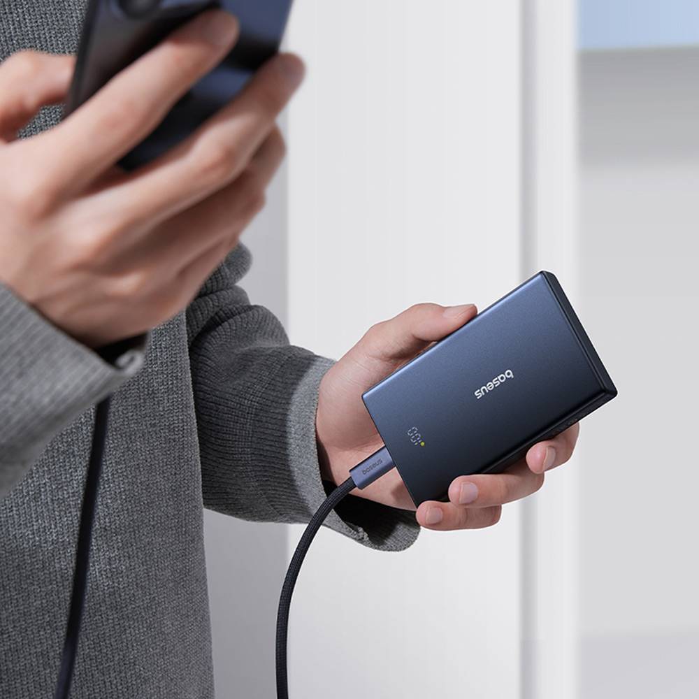 Zunanja baterija Baseus PicoGo, 10000mAh, 20W, QC + PD, 1 x USB-A - 2 x USB-C, Črna P10076801123-00