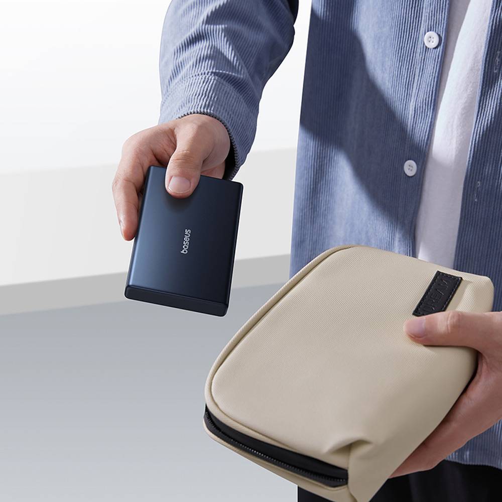 Zunanja baterija Baseus PicoGo, 10000mAh, 20W, QC + PD, 1 x USB-A - 2 x USB-C, Črna P10076801123-00