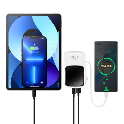 Zunanja baterija Baseus Qpow Pro, 10000mAh, 22.5W, QC + PD, 1 x USB-A - 2 x USB-C, Bela PPQD020102