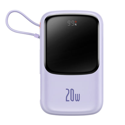 Zunanja baterija Baseus Qpow Pro, 20000mAh, 20W, QC + PD, 1 x Lightning - 1 x USB-A - 1 x USB-C, Vijolična PPQD030005