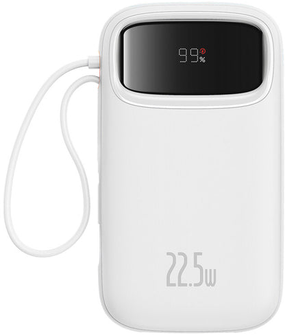 Zunanja baterija Baseus Qpow2, 10000mAh, 22.5W, QC + PD, 1 x Lightning - 1 x USB-A - 2 x USB-C, Bela P10055003223-00