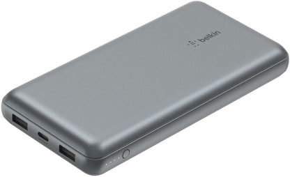 Zunanji akumulator Belkin BoostCharge Pro, 20000mAh, 15W, 1 x USB-C - 2 x USB-A, Siva BPB012btGY