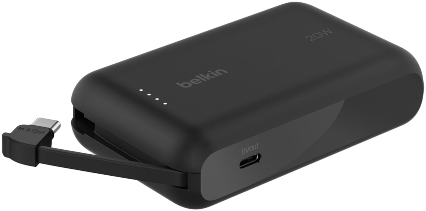 Zunanji akumulator Belkin BoostCharge, 10000mAh, 20W, PD, 2 x USB-C, Črn BPB021hqBK