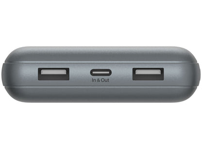 Zunanji akumulator Belkin BoostCharge Pro, 20000mAh, 15W, 1 x USB-C - 2 x USB-A, Siva BPB012btGY