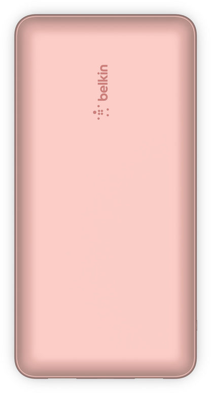 Zunanji akumulator Belkin BoostCharge, 20000mAh, 15W, 1 x USB-C - 2 x USB-A, rožnato zlata BPB012btRG