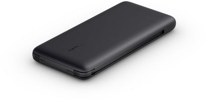 Zunanji akumulator Belkin BoostCharge Plus, 10000mAh, 23W, QC + PD, 1 x Lightning - 2 x USB-C, Črn BPB006btBLK