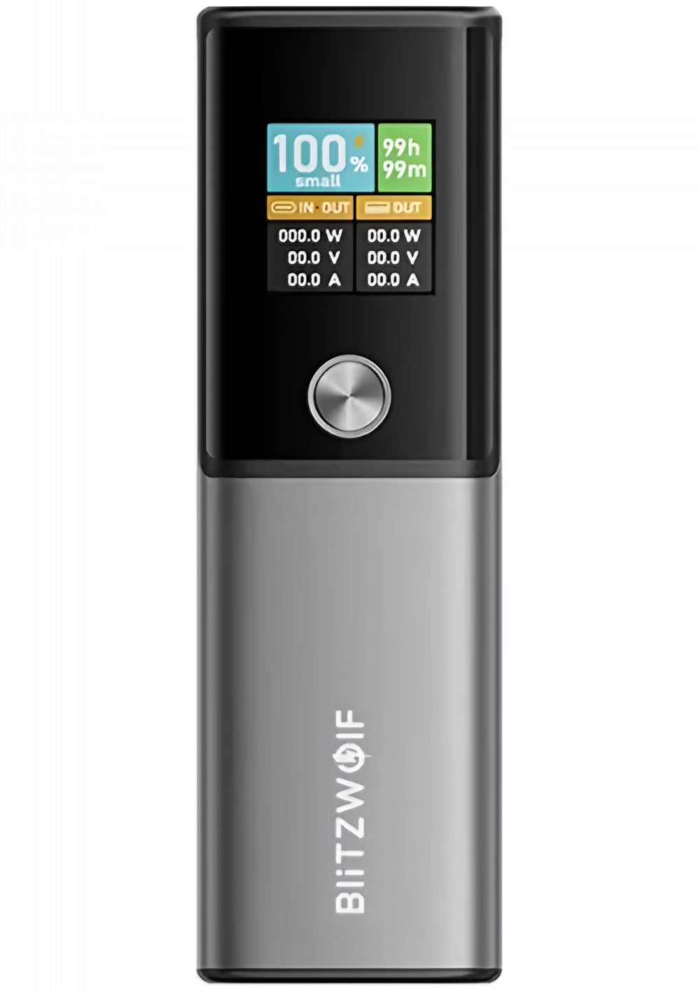 Zunanji akumulator BlitzWolf BW-P23, 14000mAh, 100W, QC + PD, 1 x USB-A - 1 x USB-C, Siva