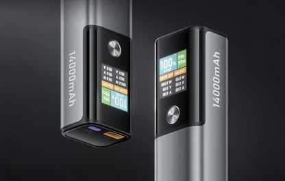 Zunanji akumulator BlitzWolf BW-P23, 14000mAh, 100W, QC + PD, 1 x USB-A - 1 x USB-C, Siva