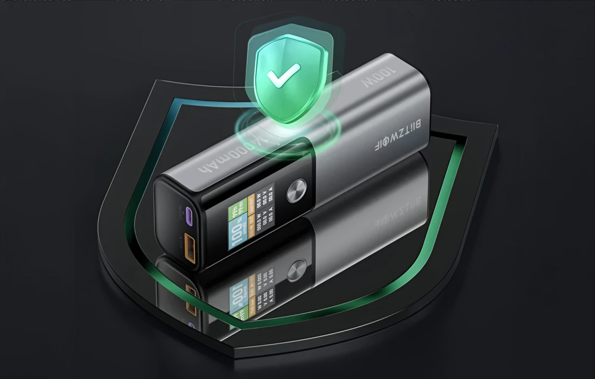 Zunanji akumulator BlitzWolf BW-P23, 14000mAh, 100W, QC + PD, 1 x USB-A - 1 x USB-C, Siva