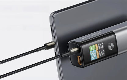 Zunanji akumulator BlitzWolf BW-P23, 14000mAh, 100W, QC + PD, 1 x USB-A - 1 x USB-C, Siva