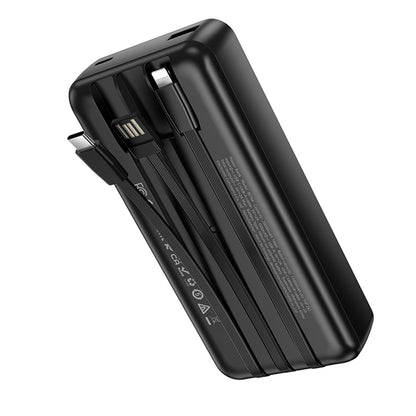 Zunanja baterija Borofone BJ79 Clever, 20000mAh, 10W, 1 x Lightning - 1 x USB-A - 1 x USB-C, črna