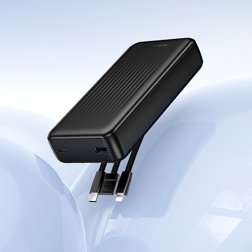 Zunanja baterija Borofone BJ79 Clever, 20000mAh, 10W, 1 x Lightning - 1 x USB-A - 1 x USB-C, črna