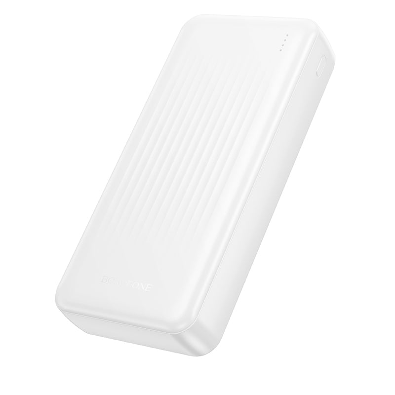 Zunanja baterija Borofone BJ80A Clever, 20000mAh, 22.5W, QC + PD, 1 x USB-C - 2 x USB-A, Bela