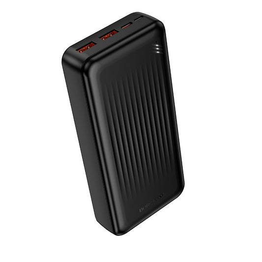 Zunanja baterija Borofone BJ80A Clever, 20000mAh, 22.5W, QC + PD, 1 x USB-C - 2 x USB-A, Črna