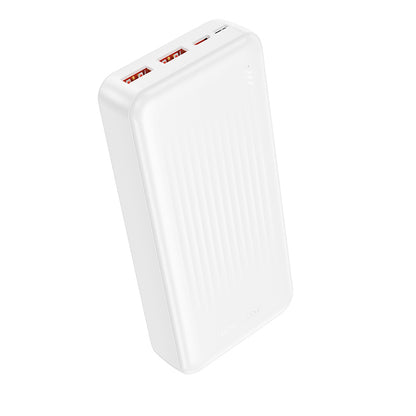 Zunanja baterija Borofone BJ80A Clever, 20000mAh, 22.5W, QC + PD, 1 x USB-C - 2 x USB-A, Bela