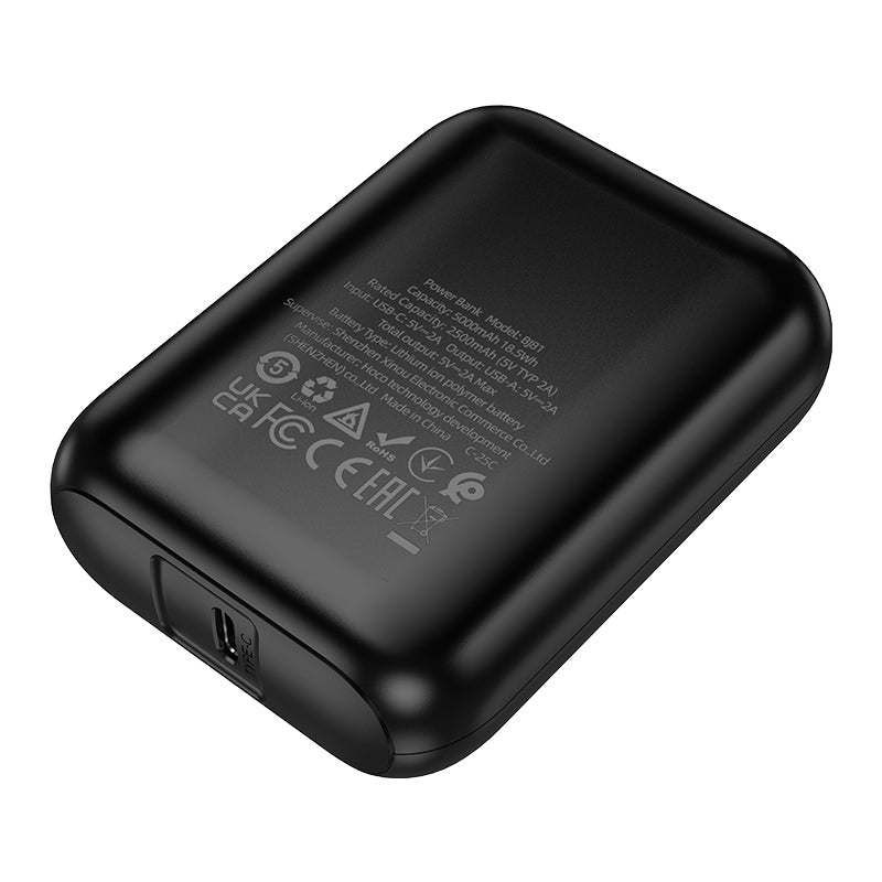 Zunanji akumulator Borofone BJ81 Stability, 5000mAh, 10W, 1 x USB-A, Črn
