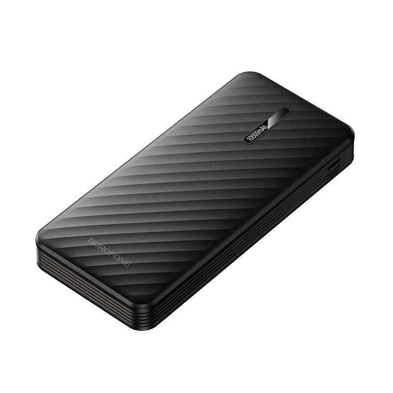 Zunanji akumulator Borofone BJ84 Smooth, 10000mAh, 10W, 1 x Lightning - 1 x microUSB - 1 x USB-A - 1 x USB-C, Črna