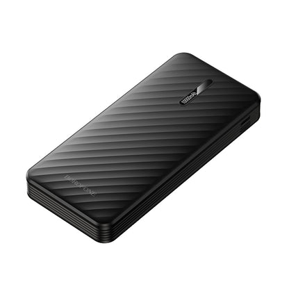 Zunanji akumulator Borofone BJ84 Smooth, 10000mAh, 10W, 1 x Lightning - 1 x microUSB - 1 x USB-A - 1 x USB-C, Črna
