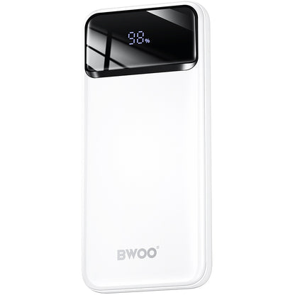 Zunanji akumulator BWOO BO-P34, 10000mAh, 22,5W, QC + PD, 1 x USB-C - 2 x USB-A, bela