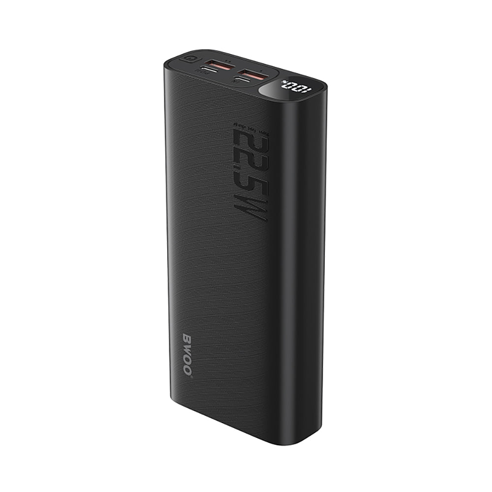 Zunanja baterija BWOO BO-P44, 20000mAh, 22.5W, QC + PD, 1 x USB-C - 2 x USB-A, Črna