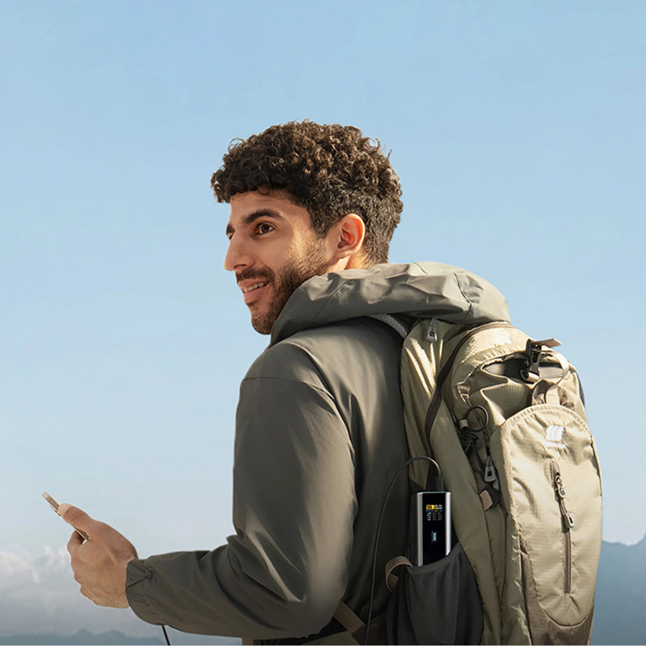 Cuktech External Battery, 20000mAh, 210W, QC + PD, 1 x USB-A - 2 x USB-C, Gray CKPB200UGLGR