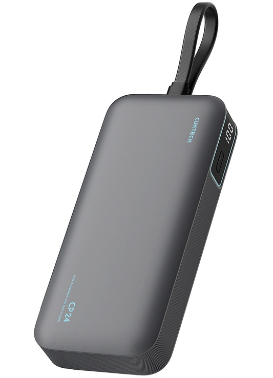 Zunanji akumulator Cuktech LPB200N, 20000mAh, 40W, QC + PD, 1 x USB-A - 2 x USB-C, Črn