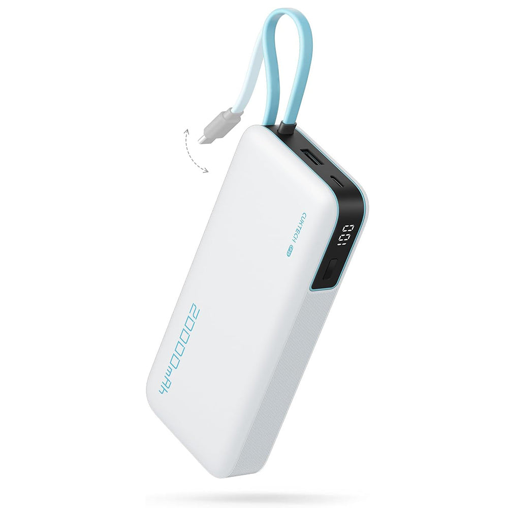 Zunanji akumulator Cuktech LPB200N, 20000mAh, 45W, QC + PD, 1 x USB-A - 2 x USB-C, bela CUKP200NGLLG