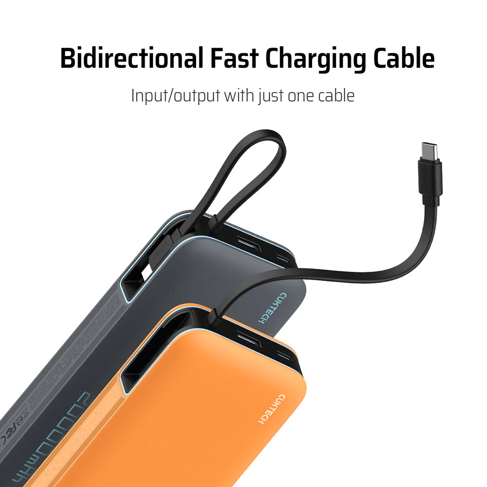 Zunanji akumulator Cuktech LPB200N, 20000mAh, 45W, QC + PD, 1 x USB-A - 2 x USB-C, bela CUKP200NGLLG