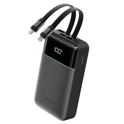 Zunanji akumulator Cuktech LPB200NL, 20000mAh, 40W, QC + PD, 1 x Lightning - 1 x USB-A - 2 x USB-C, Siva CKB200NLGLGY