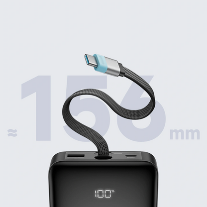 Zunanji akumulator Cuktech LPB252N, 25000mAh, 120W, QC + PD, 1 x USB-A - 2 x USB-C, Siva