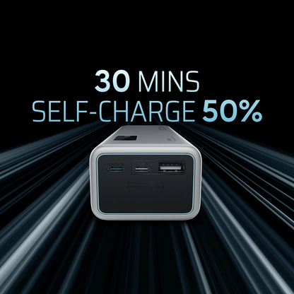 Zunanja baterija Cuktech P+ No.15, 20000mAh, 150W, QC + PD, 1 x USB-A - 2 x USB-C, Siva CUKPB200GLBK